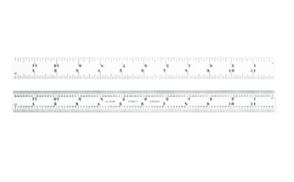 Starrett 1604R-6 Stainless Steel Rule- 6"- 4R Grads 53210