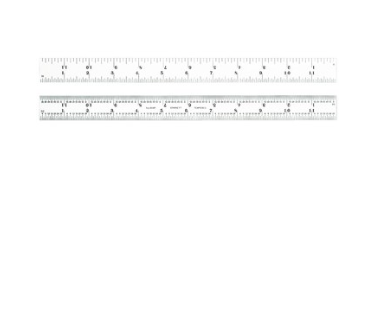 Starrett 604R-12 Steel Rule- Spring-Tempered- 12"- 4R Grads 52647