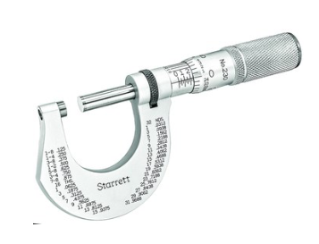 Starrett T230XFL W/SLC Micrometer- Outside 0-1" With Standard Letter Of Certification 66916