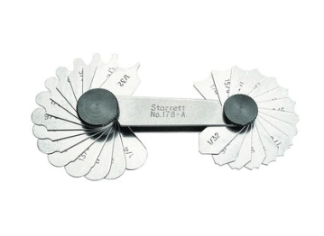 Starrett 178A Radius Gage Set-1/32-1/4"- 30 Leaves 50664