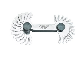 Starrett 156M Screw Pitch Gage- 28 Leaves 0.25-2.50 Tpi 50589