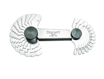Starrett 6 Screw Pitch Gage- 30 Leaves- 4-42 Tpi 50035