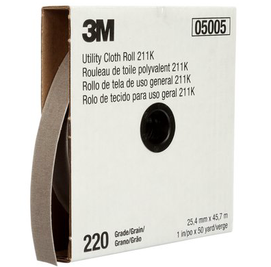 3M 05045 Utility Cloth Roll 211K, 220 J-weight, 2 in x 50 yd