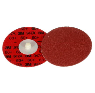 3M 24097 Cubitron II Roloc Durable Edge Disc 947A, 60+, X-weight, TR, Maroon, 3 in, Die R300V, 50/box