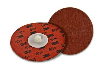 3M 27717 Cubitron II Roloc Durable Edge Disc 984F, 80+, YF-weight, TR, Maroon, 2 in, Die R200P