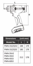 Du - Pas PWN - 45S3 18V 3/8" Sq. 27 - 45Nm Cordless Shut - off Impulse Tool - WesTorque