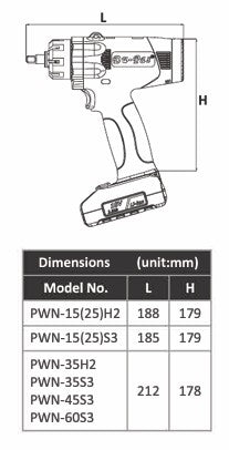 Du - Pas PWN - 60S3 18V 3/8" Sq. 40 - 60Nm Cordless Shut - off Impulse Tool - WesTorque