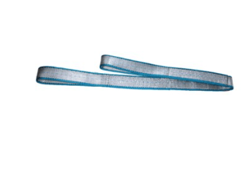 Lift - All Tuff - Edge III Polyester 1 - ply Flat Eyes Web Sling EE1801TFX4 1 in x 4 ft Silver W/Blue Edge - WesTorque