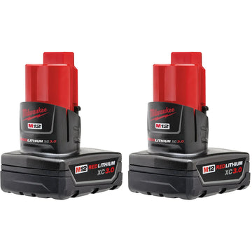Milwaukee M12 XC4.0 Battery 48 - 11 - 2412 M12 REDLITHIUM XC Battery 2 Pack - WesTorque