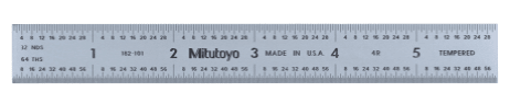 Mitutoyo 182 - 101 6'' 4R RIGID RULE - WesTorque