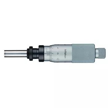 Mitutoyo 350 - 354 - 30 MICROMETER HEAD, SPHERICAL, W/ CLAMP NUT (M9.5x0.5), 1", .00005"/0.001MM - WesTorque