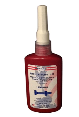 MRO 40101 Solution 10 Med Strength Blue Anaerobic Liquid State Threadlocker in Bottle 50ml Cap - WesTorque