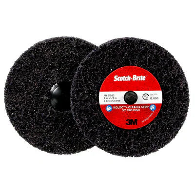 Scotch-Brite Roloc+ Clean & Strip XT Pro Disc XO-ZR SiC Extra
Coarse TR Purple 4 in x 1/2 in