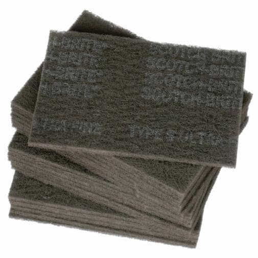 3M Scotch-Brite Hand Pad 7448, HP-HP, SiC Ultra Fine, Gray, 6 in x 9 in, 20/Carton - 50048011040283