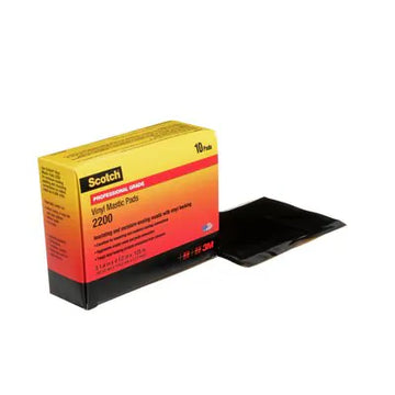 Scotch Vinyl Mastic Pad 2200, 3-1/4 in x 4-1/2 in, Black, 10pads/carton 11008