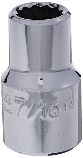 Stanley Proto J5414 1/2" Drive Socket, 7/16", 12 Point - WesTorque