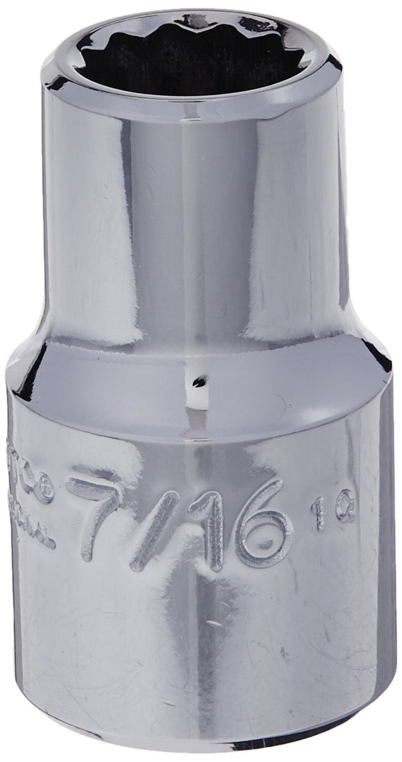 Stanley Proto J5414 1/2" Drive Socket, 7/16", 12 Point - WesTorque