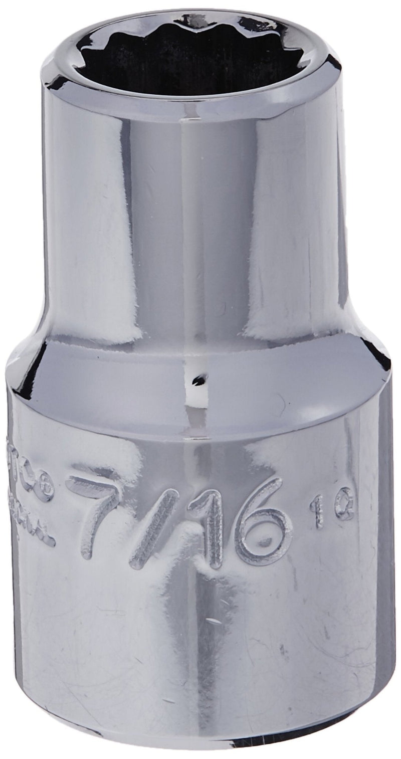 Stanley Proto J5414 1/2" Drive Socket, 7/16", 12 Point - WesTorque