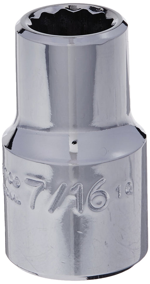 Stanley Proto J5414 1/2" Drive Socket, 7/16", 12 Point - WesTorque