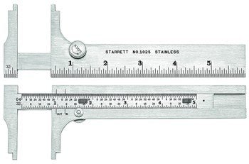 Starrett 1025 - 6 Pocket Slide Caliper - 6" 53124 - WesTorque