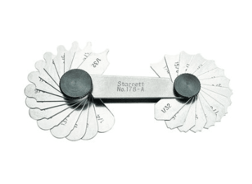 Starrett 178MB Radius Gage Set - 7.5 - 15mm - 32 Leaves 50667 - WesTorque