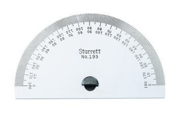 Starrett 193 Steel Protractor - 0 - 180 Degrees 50696 - WesTorque