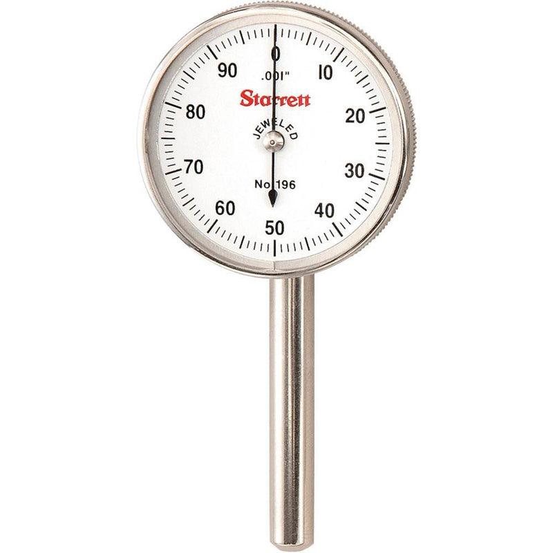 Starrett 196B1 Dial Test Indicator - 0 - 100 Dial 50699 - WesTorque