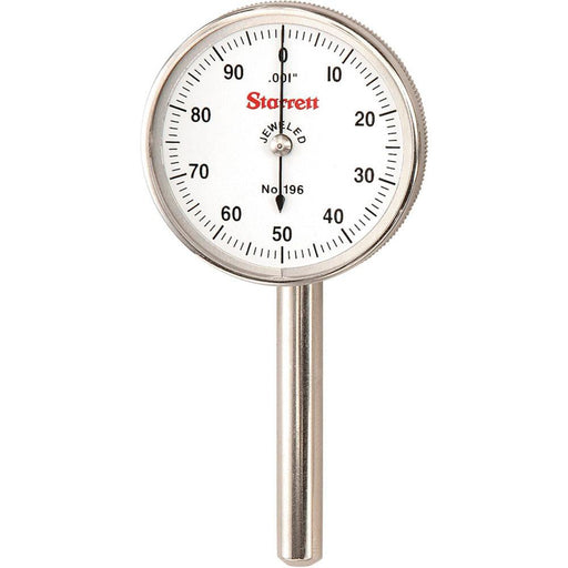 Starrett 196B1 Dial Test Indicator - 0 - 100 Dial 50699 - WesTorque