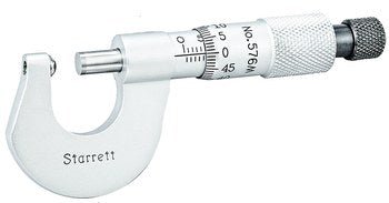 Starrett 576MXR Outside Micrometer With Rounded Anvil 66442 - WesTorque