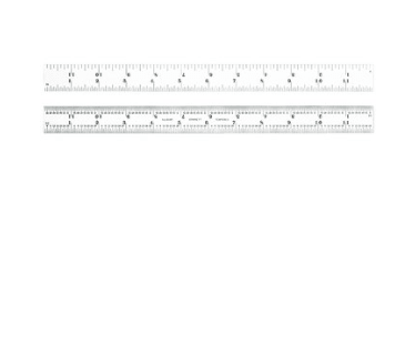 Starrett 604R - 12 Steel Rule - Spring - Tempered - 12" - 4R Grads 52647 - WesTorque