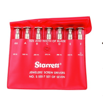 Starrett S551Z - 7 Set Of 7 Screwdrivers With Case 67203 - WesTorque