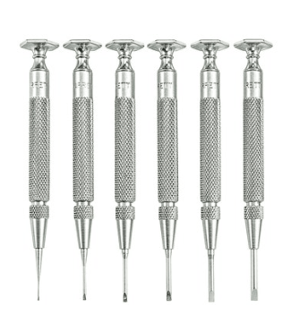 Starrett S555Z - 7 Jewellers' Screw Drivers - Set Of 7 52566 - WesTorque