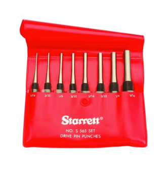 Starrett S565PC Drive Pin Punches - Set Of 8 52587 - WesTorque