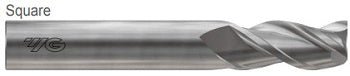 YG - 1 E5G95008 ALU - POWER HPC 3 FL 37deg HELIX END MILL 1/8 x 1/8 x 1/4 x 1 - 1/2 Alu - Power HPC - WesTorque