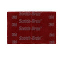 3M Scotch-Brite 7447 PRO Maroon Hand Pad 6" x 9" Aluminum Oxide VFN Grit 20 Pads/box-2