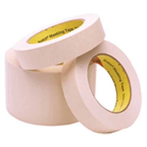 3M General Use Masking Tape 201+, Tan, 48 mm x 55 m, 4.4 mil, 24 Roll/Case - WesTorque