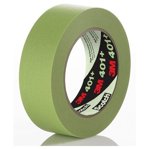 3M High Performance Green Masking Tape 401+, 18 mm x 55 m, 48 Roll Roll/Case - WesTorque