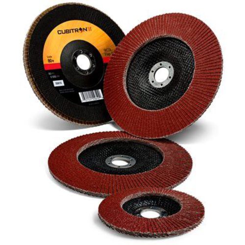 3M Cubitron II Flap Disc 967A, 40+, T27, 4-1/2 in x 7/8 in, 10 ea/Case