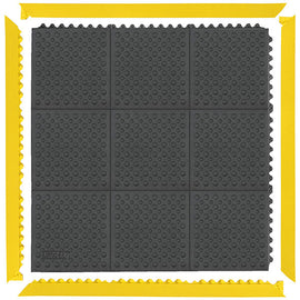 557 CUSHION-EASE ERGO 5'4" x 5'4" Black w/ Yellow Ramps