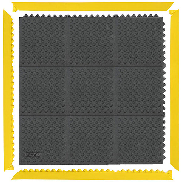 557 CUSHION-EASE ERGO 5'4" x 5'4" Black w/ Yellow Ramps