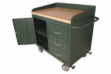 Pollard Brothers 165-Fpt Three Drawer Mobile Maintenance Bench 36" X 24" 30" X 48"