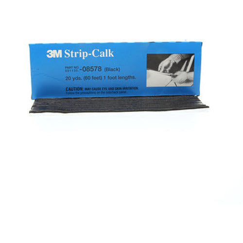 3M Strip Calk, 08578, Black, 1 ft Strips, 60 per carton, 12 cartons per
case