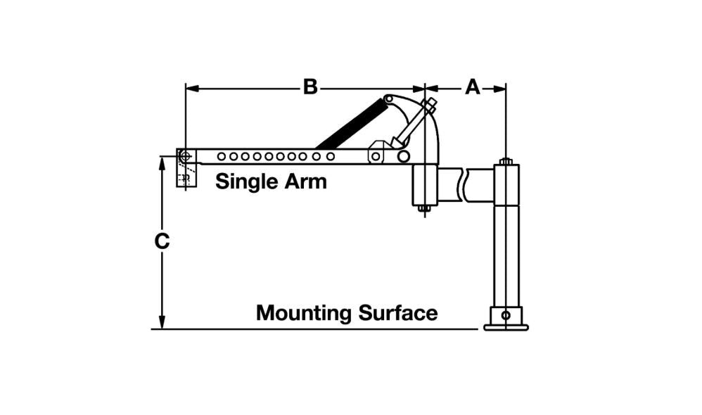 Cleco CSBA-18-AH 520162 Balance Arms - Air Cylinder - Single Arm