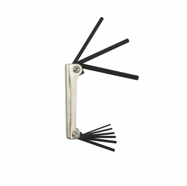 Klein Tools 70591 9pc. Folding Hex Key Set Allen Wrench SAE Alloy Steel Sq Cut