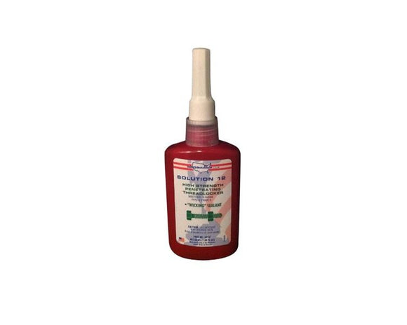 MRO Solution 40106 12 Wicking Grade Green Penetrating Anaerobic Liquid State Threadlocker in Bottle 10ml Cap
