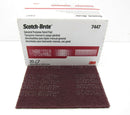 3M Scotch-Brite 7447 PRO Maroon Hand Pad 6" x 9" Aluminum Oxide VFN Grit 20 Pads/box-1