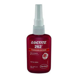 262 Medium to High Strength Threadlocker, Loctite , Red, 50ml Bottle, 135374