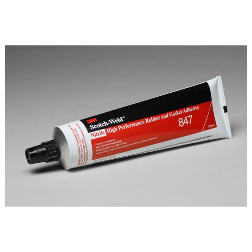 3M 19718 Nitrile High Performance Rubber and Gasket Adhesive 847, Brown, 5 OzTube, 36/case