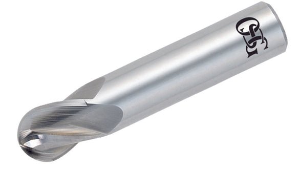 OSG 414-0625-BN11 CARBIDE 1/16 X 1/8 4FL STUB BALL TIALN - WesTorque