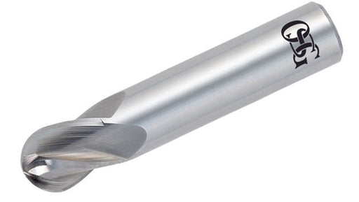 OSG 414-5000-BN08 CARBIDE 1/2 X 1/2 4FL STUB BALL TICN - WesTorque